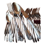 Cutlery set 49 pieces silver metal rocaille model St Médard