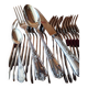 Cutlery set 49 pieces silver metal rocaille model St Médard