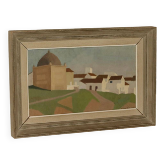 Original Swedish Mid-Century Oil On Canvas" San Sebastian " by Svend --Vintage & Framed