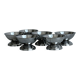 Set of 6 stainless steel footed bowls