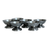 Set of 6 stainless steel footed bowls