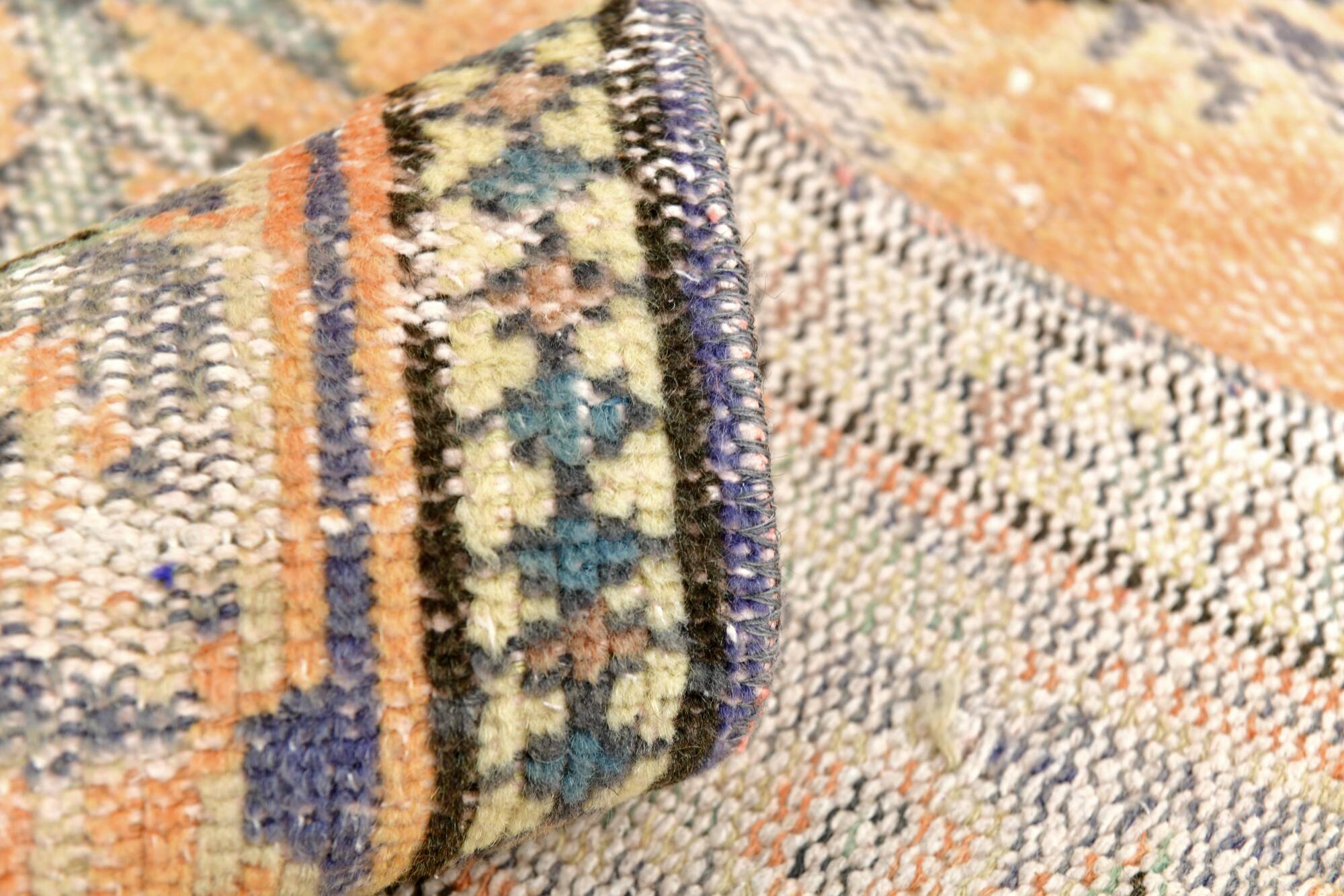 5x8 Mustard & Yellow Bordered Vintage Rug, 160x255Cm