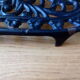 Black enamelled cast iron dish