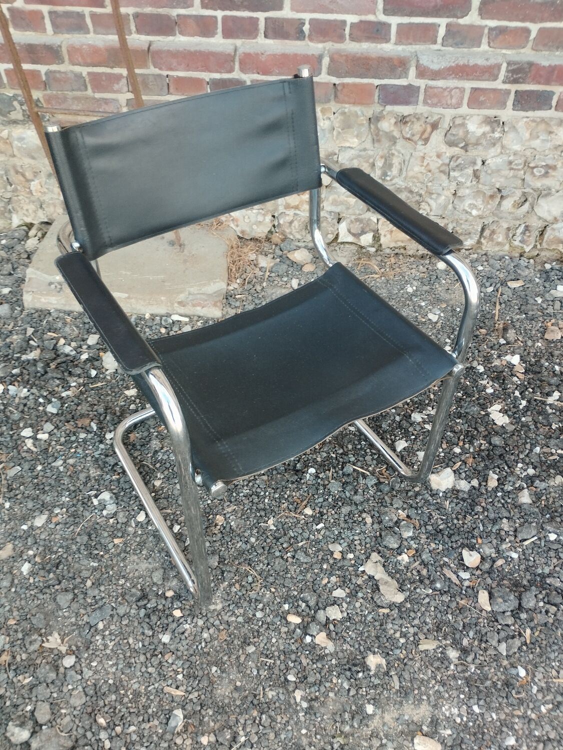 Beautiful pair of vintage chairs in the Marcel Breuer style.