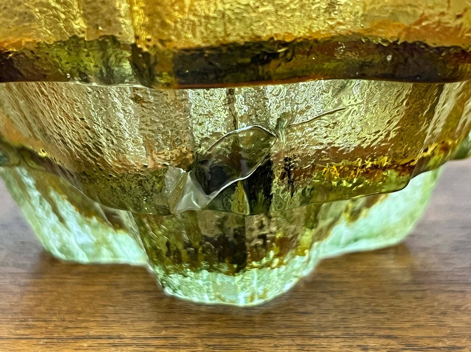Bol vintage en verre d'art de Muurla, années 1970