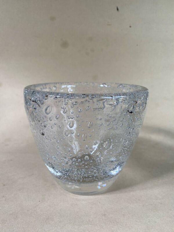 Daum Nancy France, vase bullé, vers 1930