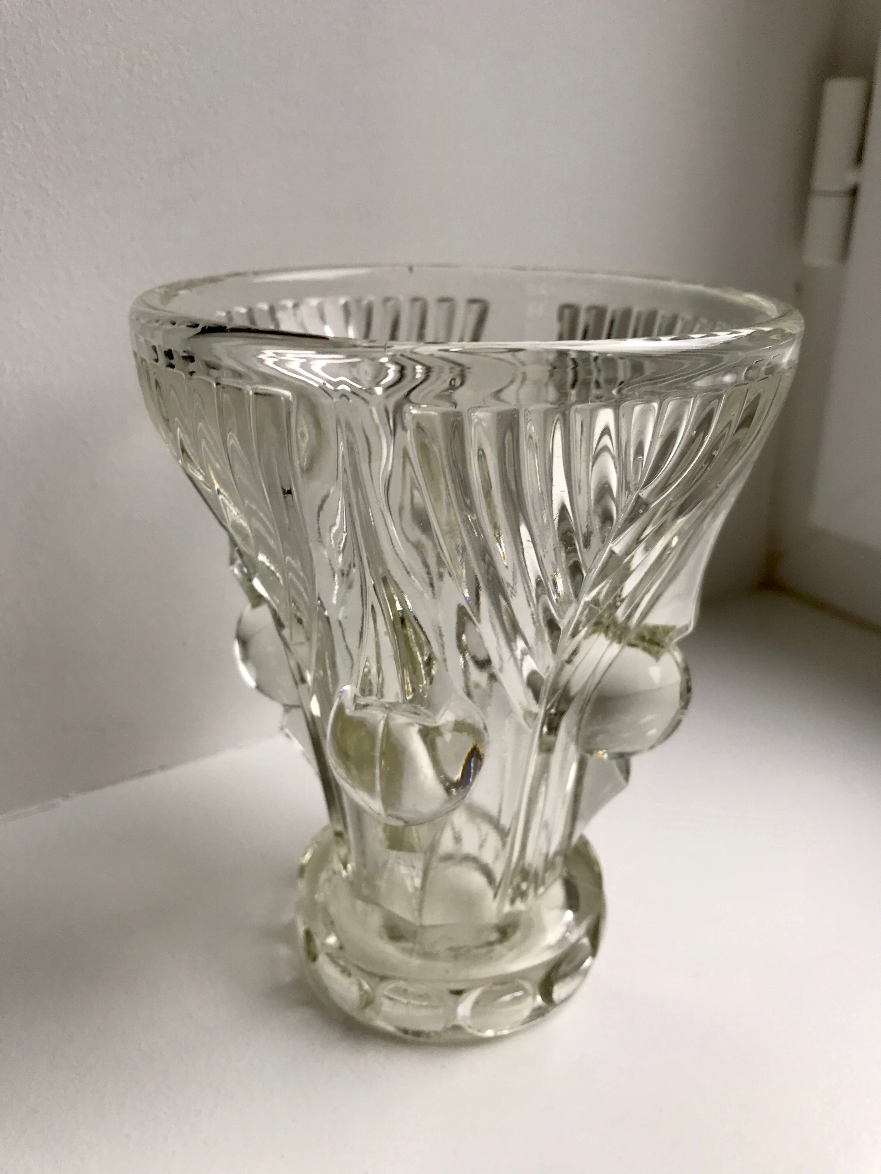 Art deco crystal vase 30s