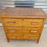 Antique solid wood chest of drawers 1940/1945