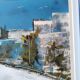 Oil painting . mediterranean landscape. sign .