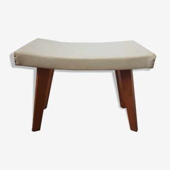 White Skai Stool