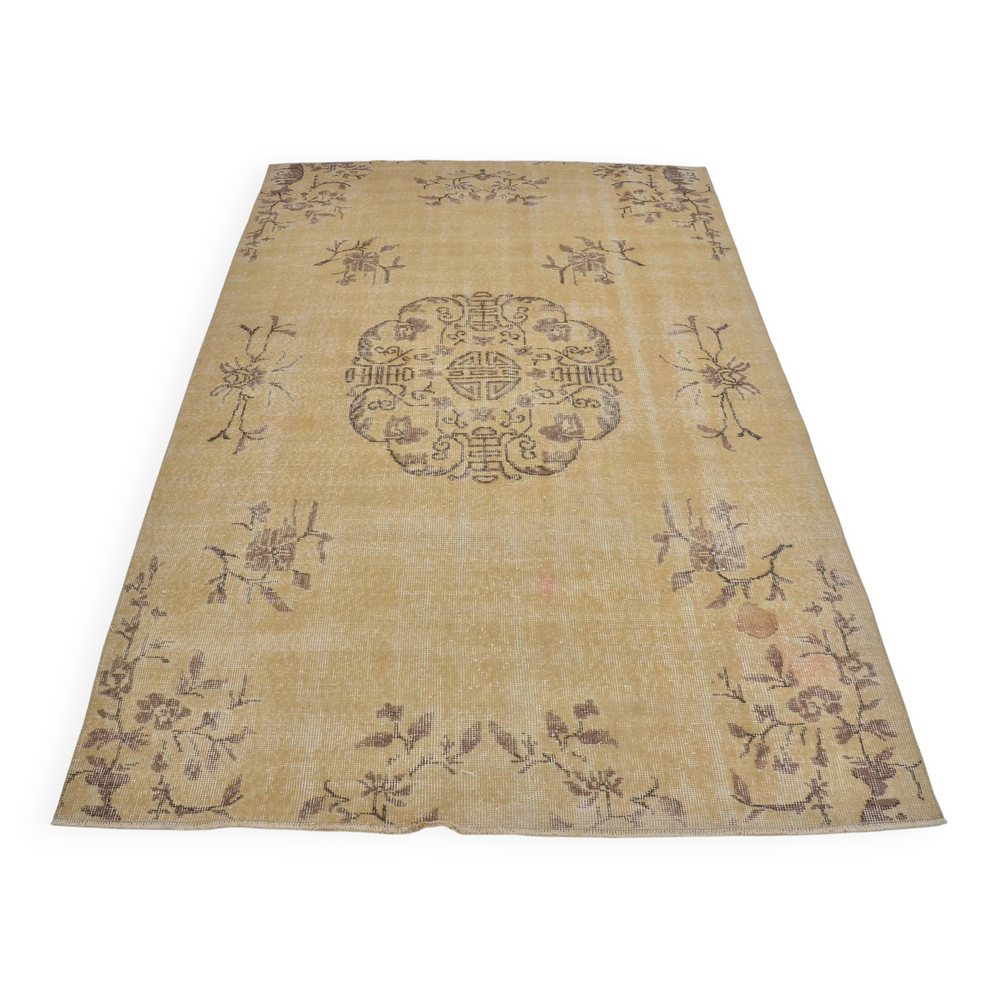 Neutral Oushak Vintage Carpet sku1833