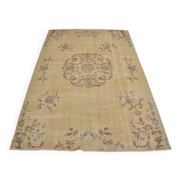 Neutral Oushak Vintage Carpet sku1833