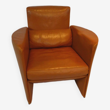 Cognac leather club chair