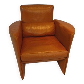 Cognac leather club chair