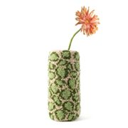 Green leopard vase