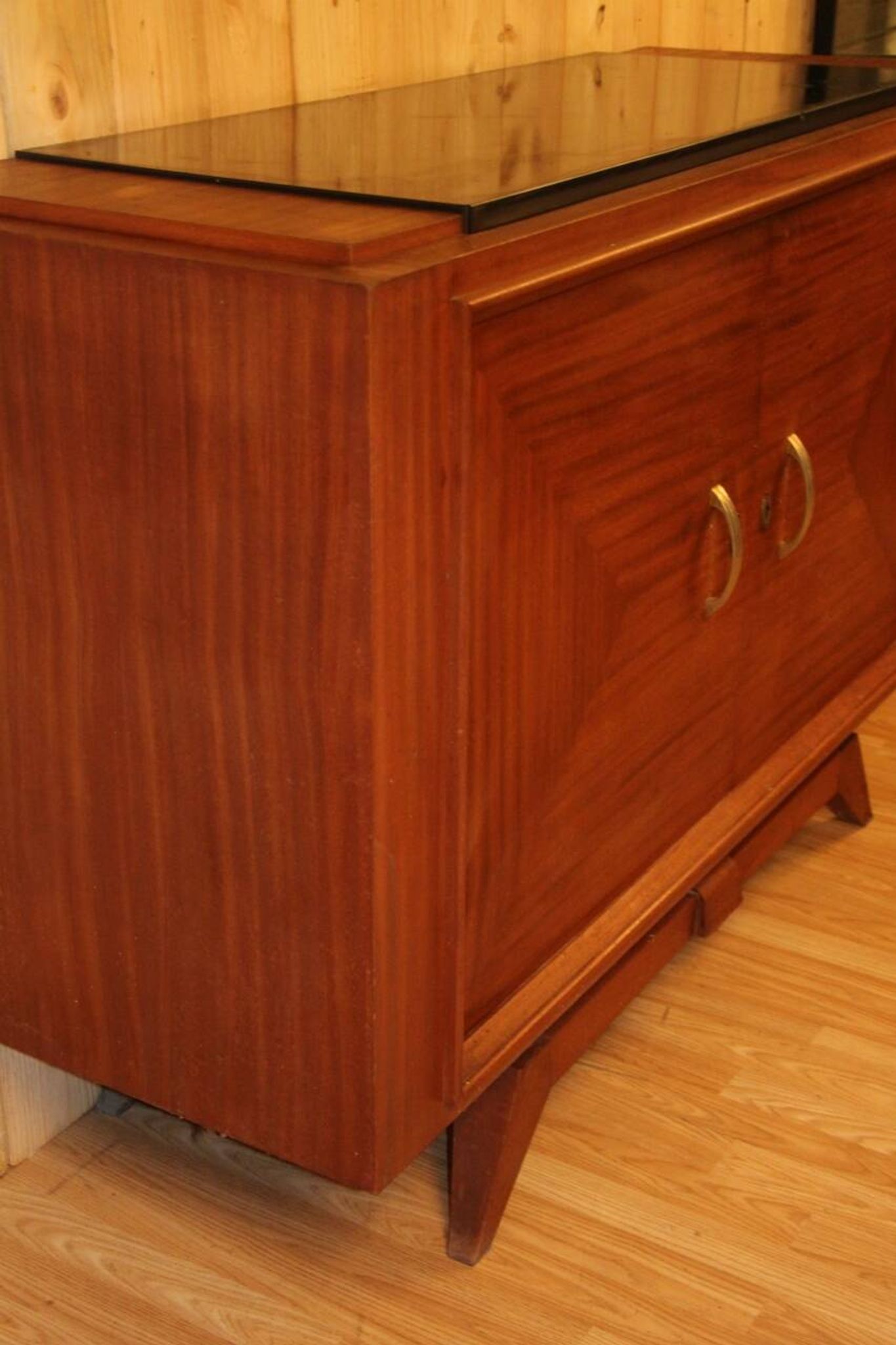 Art deco sideboard in mahogany black marble top