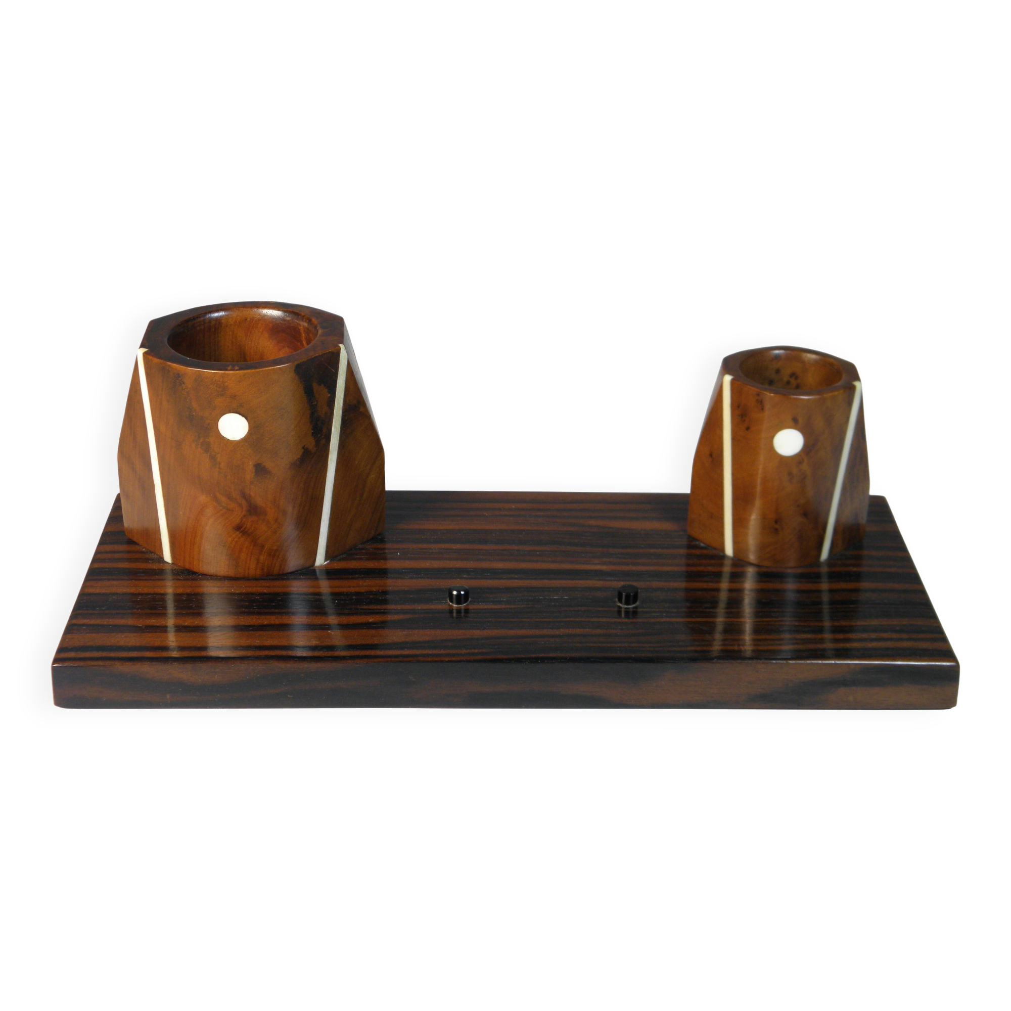 SET DE BUREAU en EBENE de MACASSAR