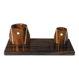 SET DE BUREAU en EBENE de MACASSAR