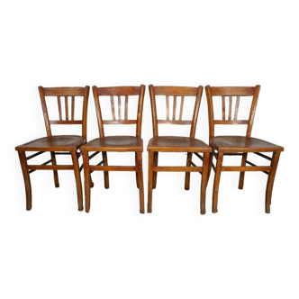 Set of 4 vintage Luterma type bistro chairs from the 1950s