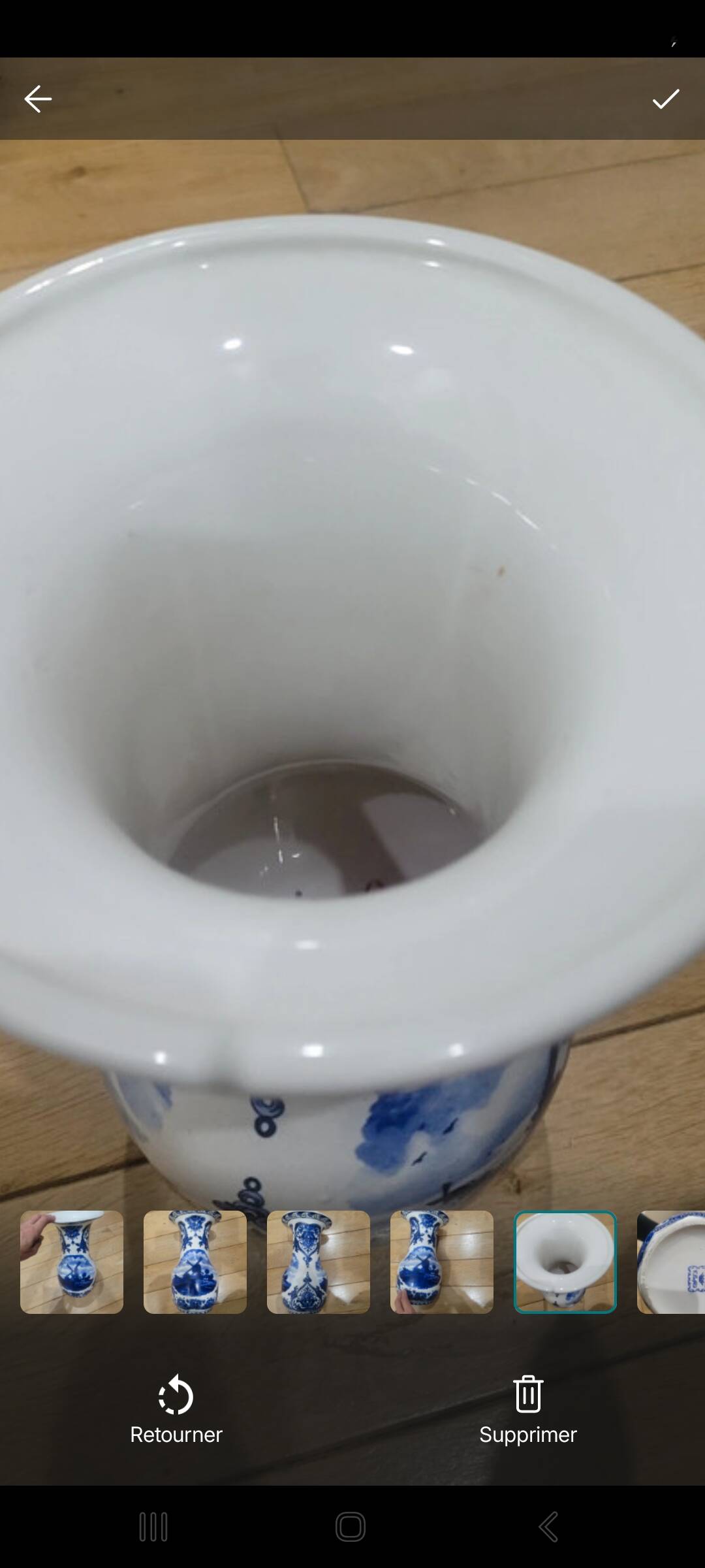 Perfect 30cm Dutch Delft porcelain vase