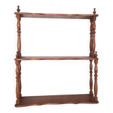 Turned wooden shelf
