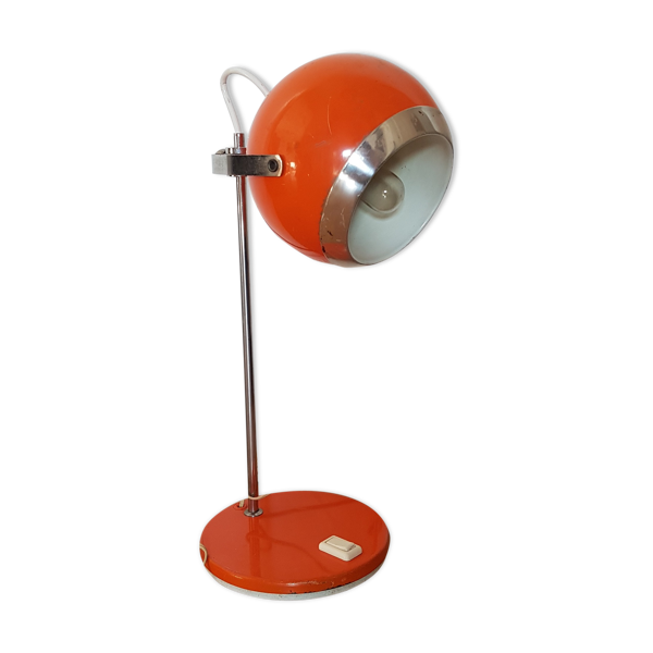 Orange eyeball lamp | Selency
