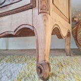 Antique commode with curved drawers - solid wood