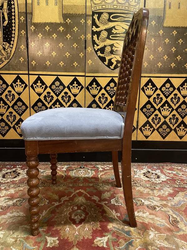 Set of 6 Restoration period "Chapelet" chairs