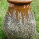 Old jar of Biot glazed pottery with drips