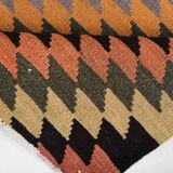 Orange Black Turkish Kilim Rug 170x259Cm SK 35353