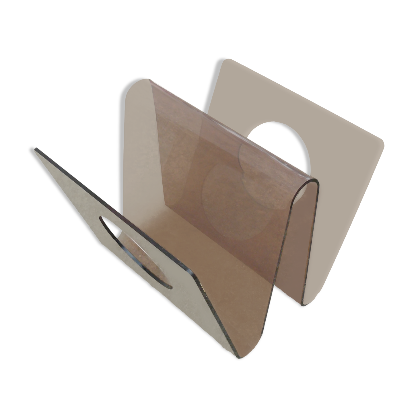 Plexiglass design magazine holder de Michel Dumas for Roche Bobois, 1960