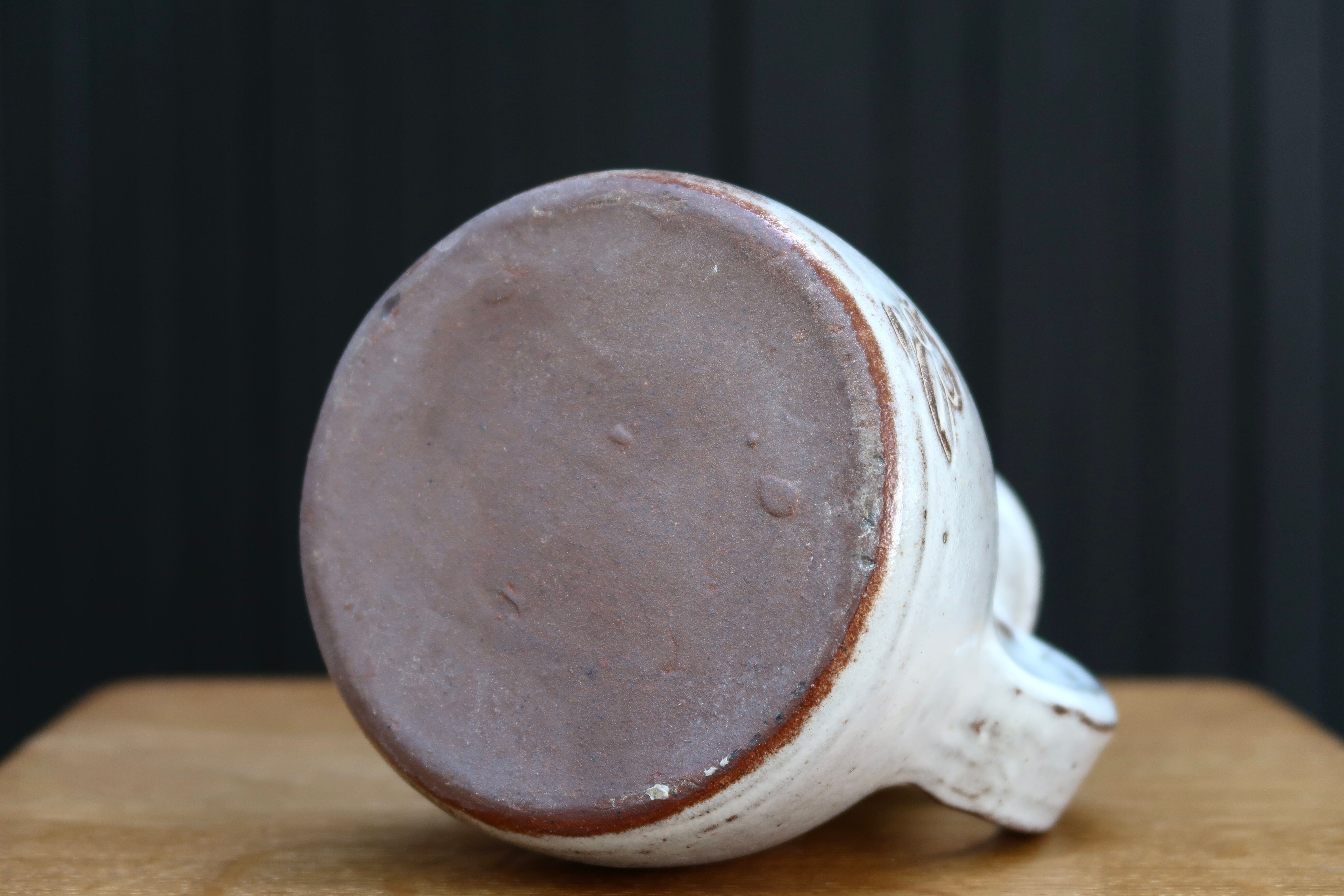 Sandstone pitcher by Jeanne and Norbert Pierlot, 60s