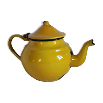 Ancient enamelled teapot