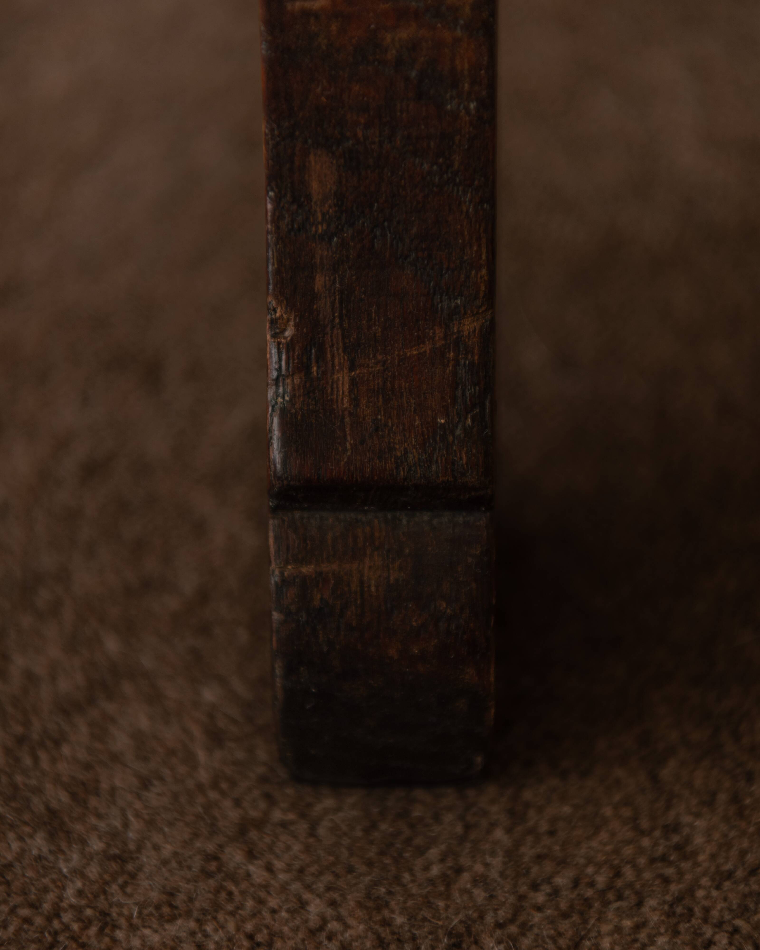Vintage wooden pedestal plant stand