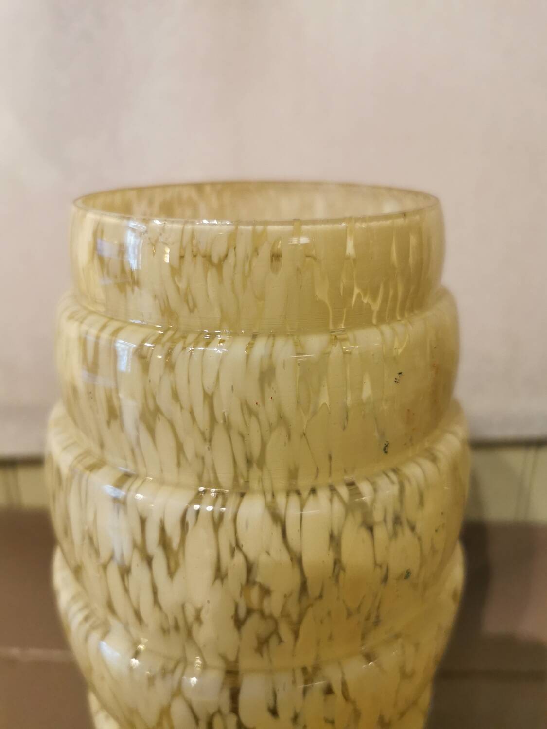 Clichy glass art deco vase