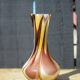 Italian opaline vase, flower pot, flower vase, blown glass, retro, interior decoration