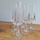 Service of 6 vintage crystal champagne flutes