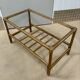 Vintage rattan coffee table (without glass) from the 1970s.
