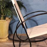 1950s perforated metal rocking chair
