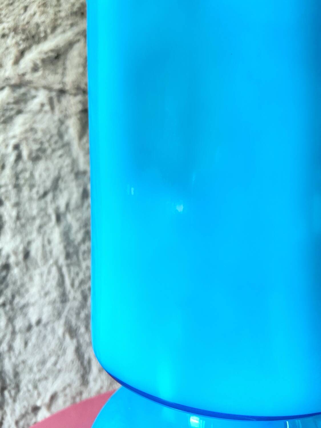 Blue blown glass lamp IKEA vintage model Lykta