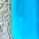 Blue blown glass lamp IKEA vintage model Lykta