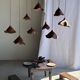 Small suspension in organic teak hat D30 H20