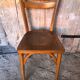 Ancienne chaise bistrot baumann bois clair vintage #a566