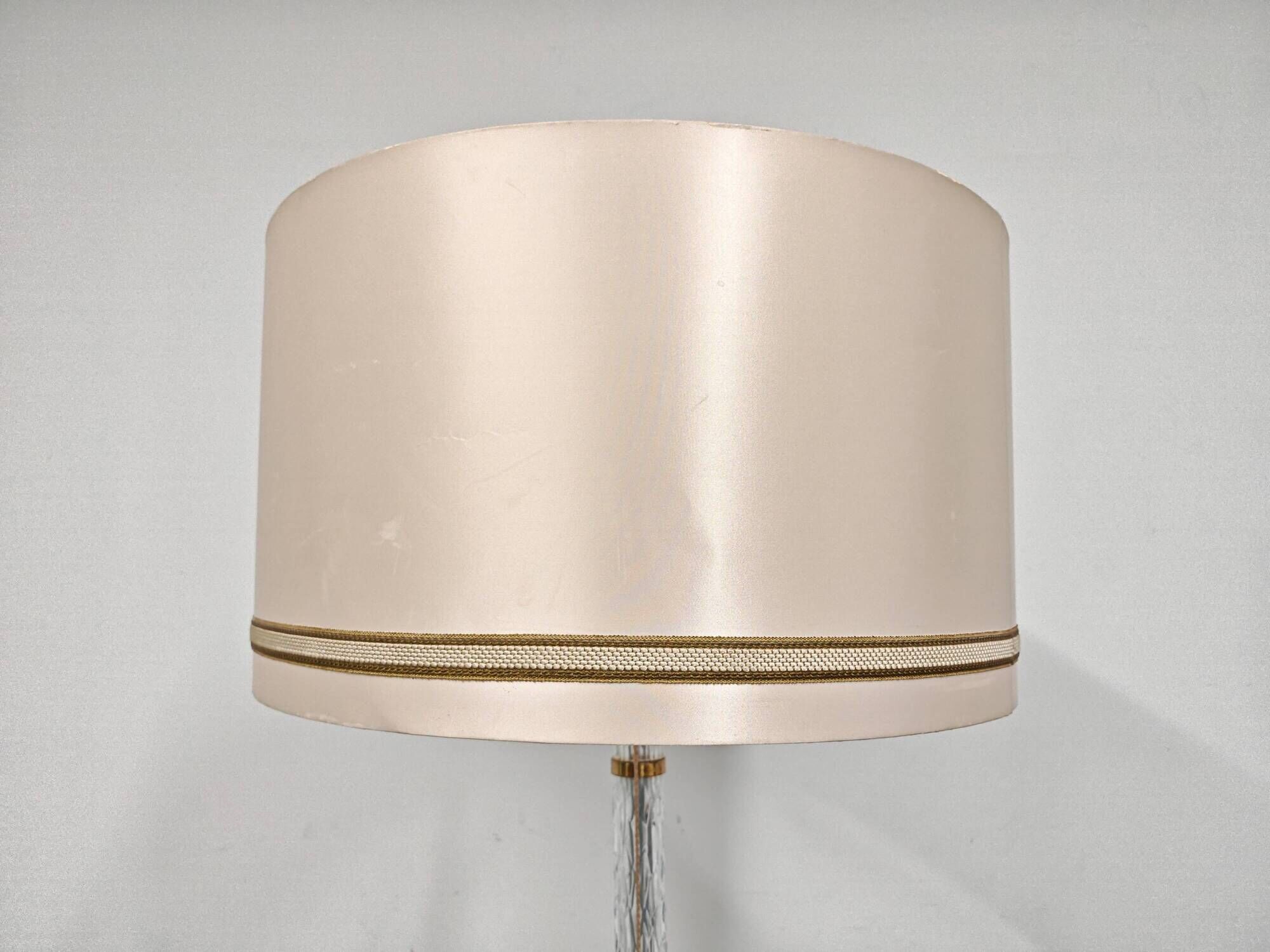 Mid-Century frosted glass floor lamp brass Richard Essig 1960s