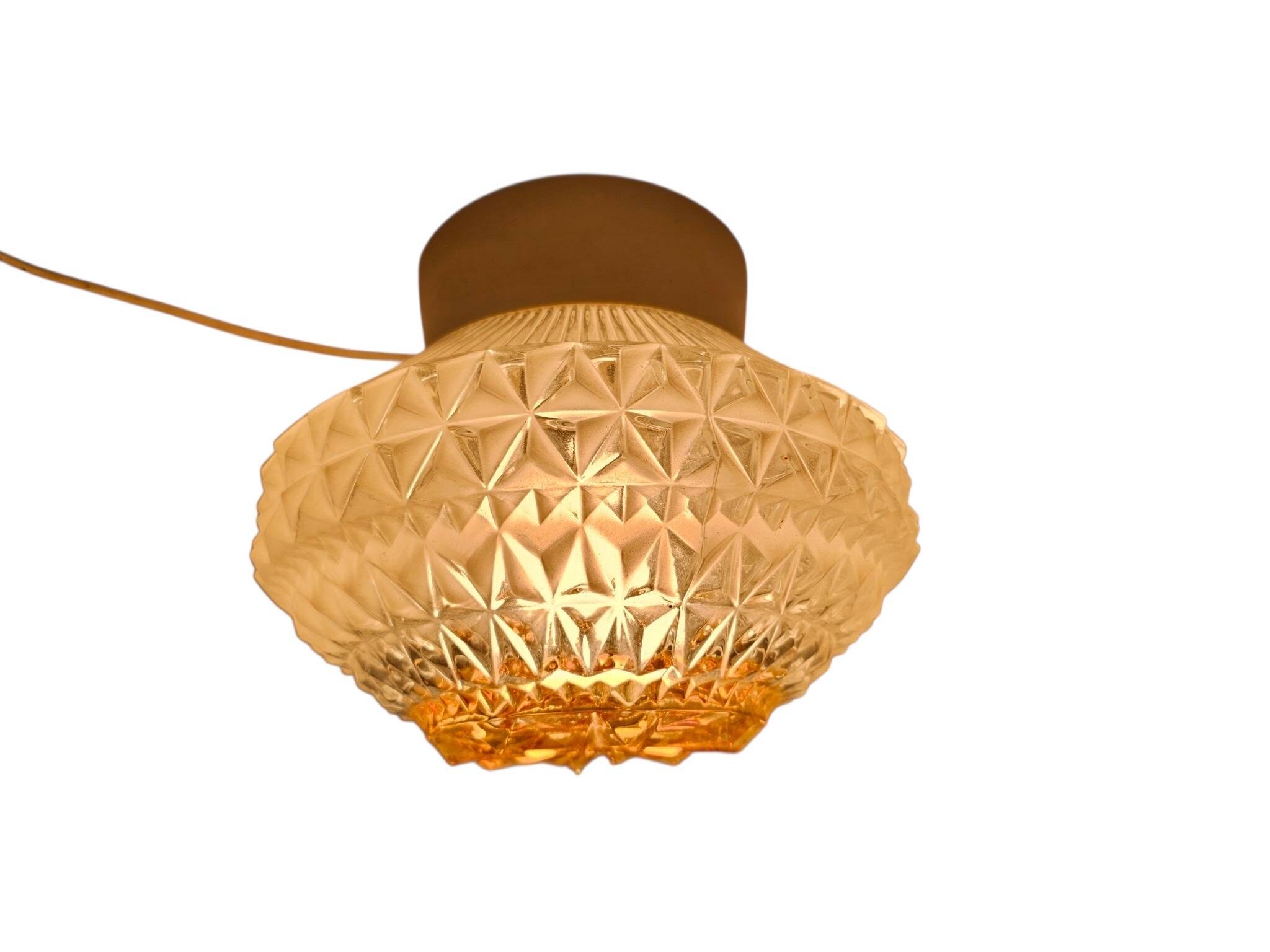 Herda Holland - ceiling lamp - geometric - pressed glass - 60's
