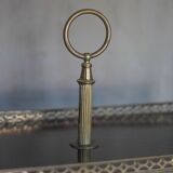 Magazine rack Vintage shelf, side table, brass magazine rack table