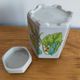Tea pot herbalism vintage plant motifs
