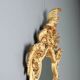 Antique lacquered and gilded wooden mirror, Italy, early 20th century.