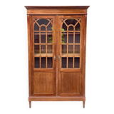 Louis XVI imperial display case with crosspieces and marquetry 110cm