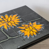 Table basse fleurs